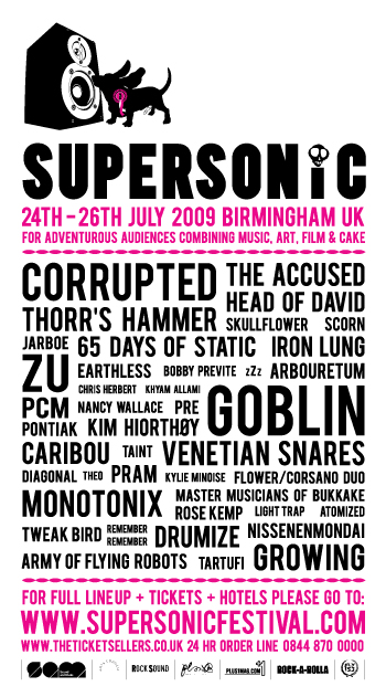 Supersonic Festival 2009 e-flyer